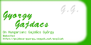 gyorgy gajdacs business card