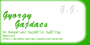 gyorgy gajdacs business card